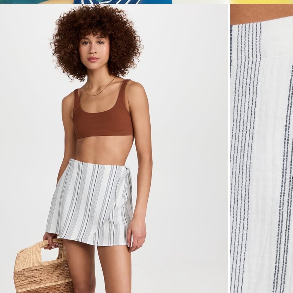 NWOT Madewell Cover Up Wrap Skirt in Stripe